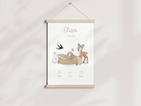 affiche naissance animaux printemps
