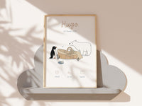 affiche naissance animaux hiver