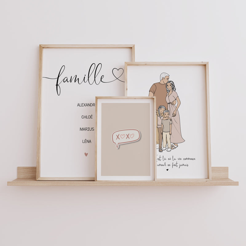 Affiche prénoms famille