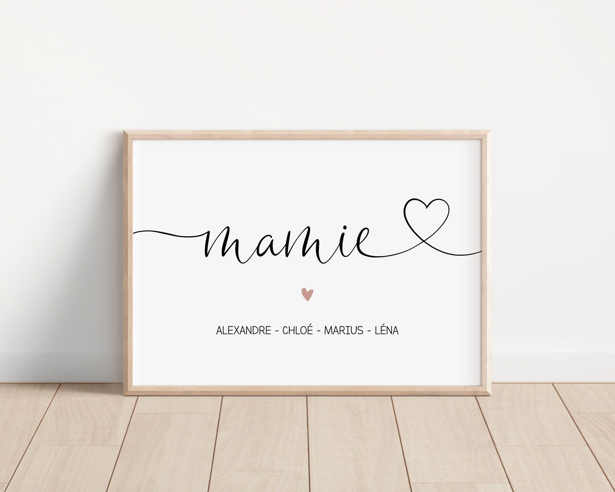 affiche prénoms mamie