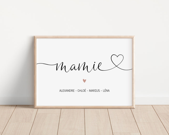 affiche prénoms mamie