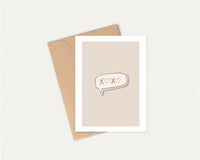 Carte amour "Bisous"