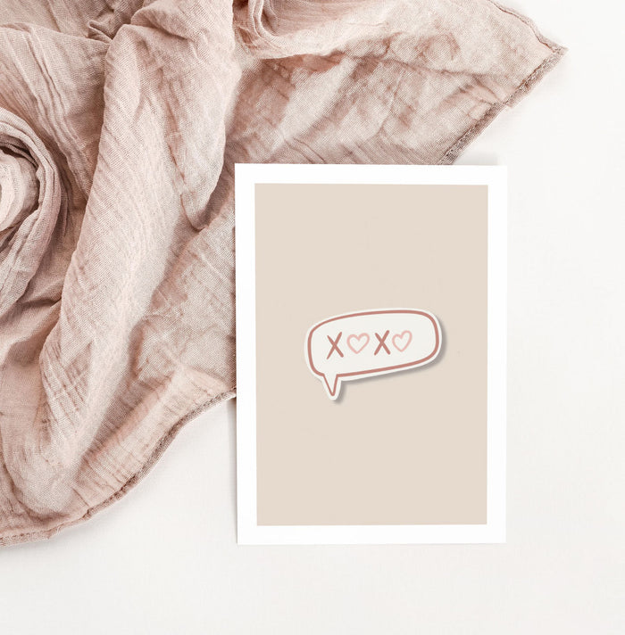 Carte amour "Bisous"
