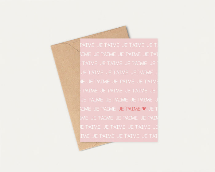 carte amour "Je t'aime"