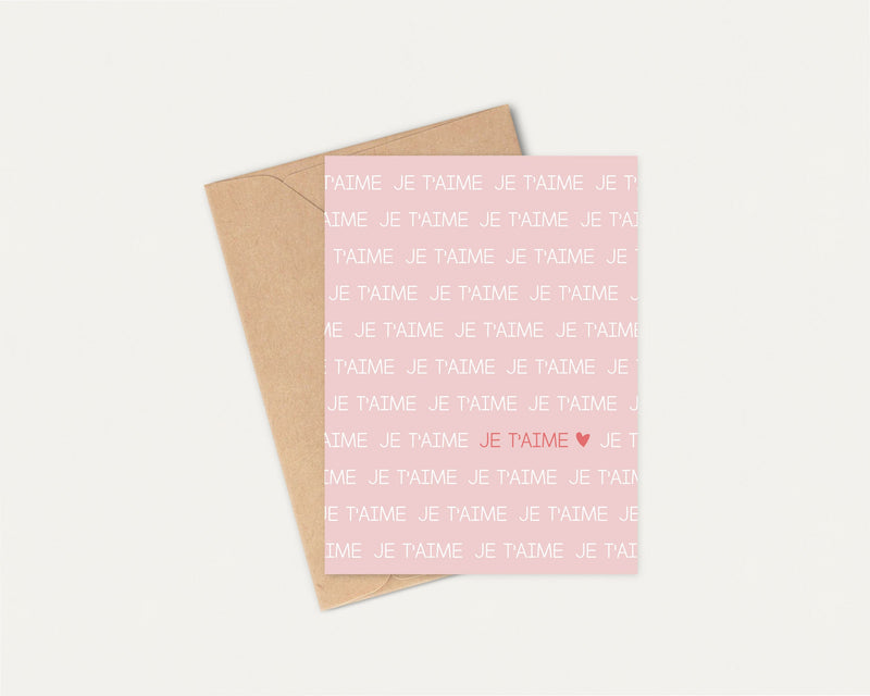 carte amour "Je t'aime"