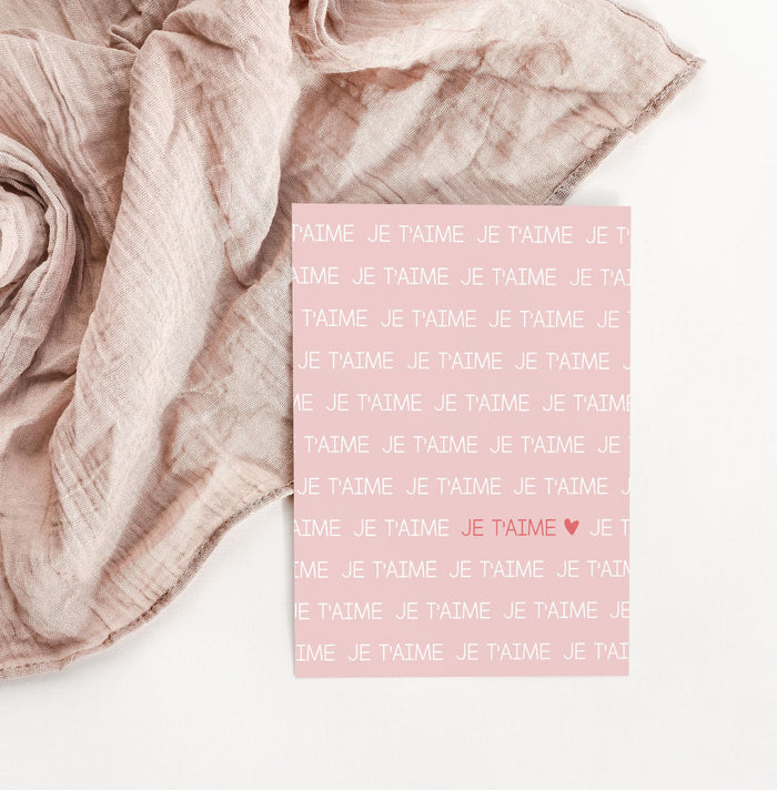 carte amour "Je t'aime"