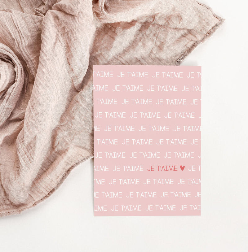 carte amour "Je t'aime"