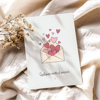 Carte amour "Mots d'amour" - Précieuse Papeterie