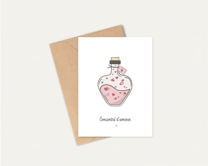Carte amour "Potion d'amour"