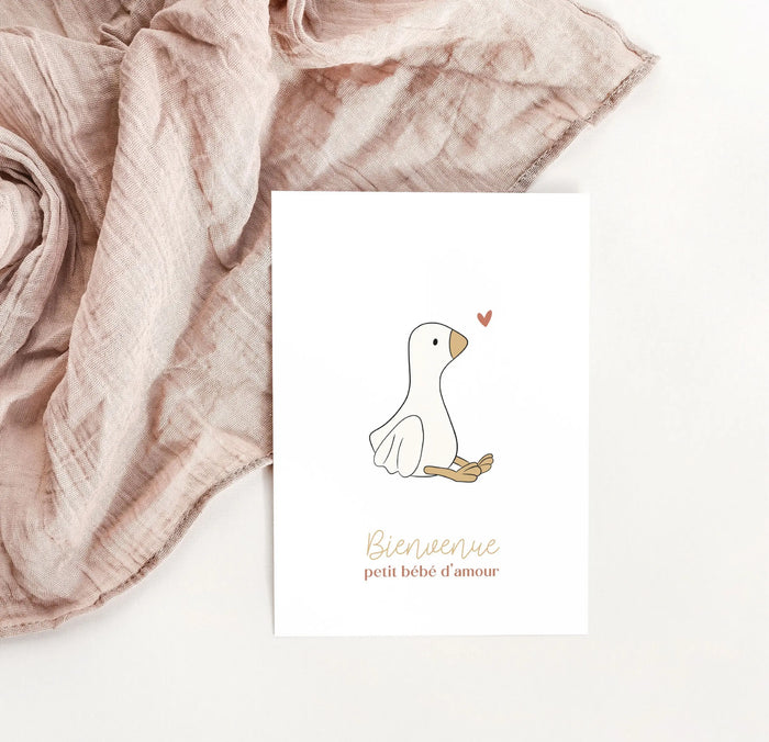 carte de naissance doudou oie