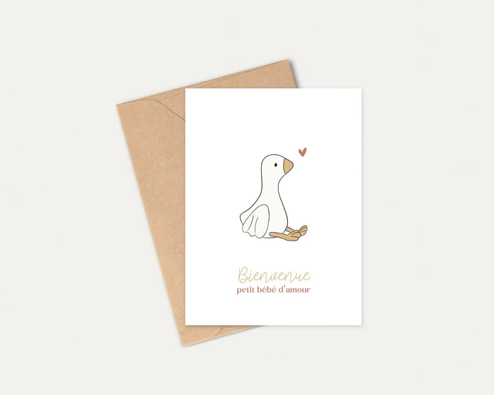 carte de naissance doudou oie