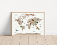 carte du monde pour enfant