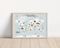 carte du monde pour enfant