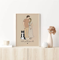 portrait de couple personnalisé