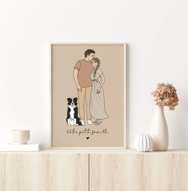 portrait de couple personnalisé