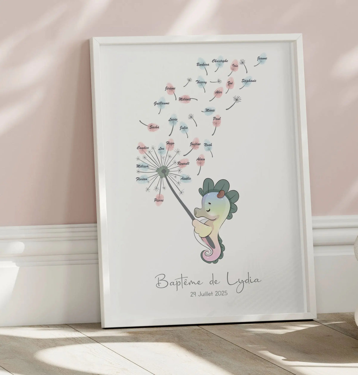arbre à empreintes pour baby shower ou baptême Précieuse Papeterie