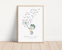 arbre à empreintes pour baby shower ou baptême Précieuse Papeterie