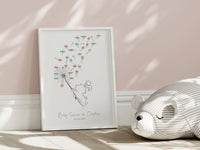 arbre à empreintes pour baby shower ou baptême Précieuse Papeterie