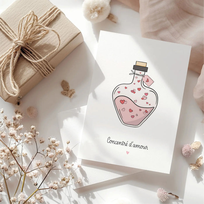 Carte amour "Potion d'amour"