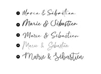 choix typographie arbre à empreintes mariage 