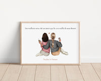 portrait meilleure amie de dos Précieuse Papeterie